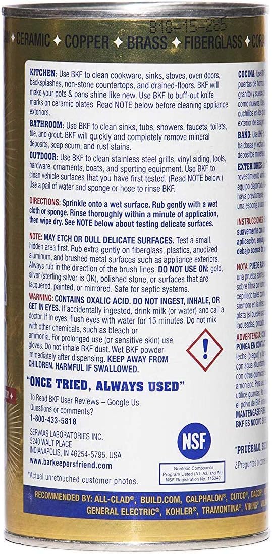 Bar Keepers Friend Powdered Cleanser 12-Ounces (1-Pack) (Packaging May Vary)