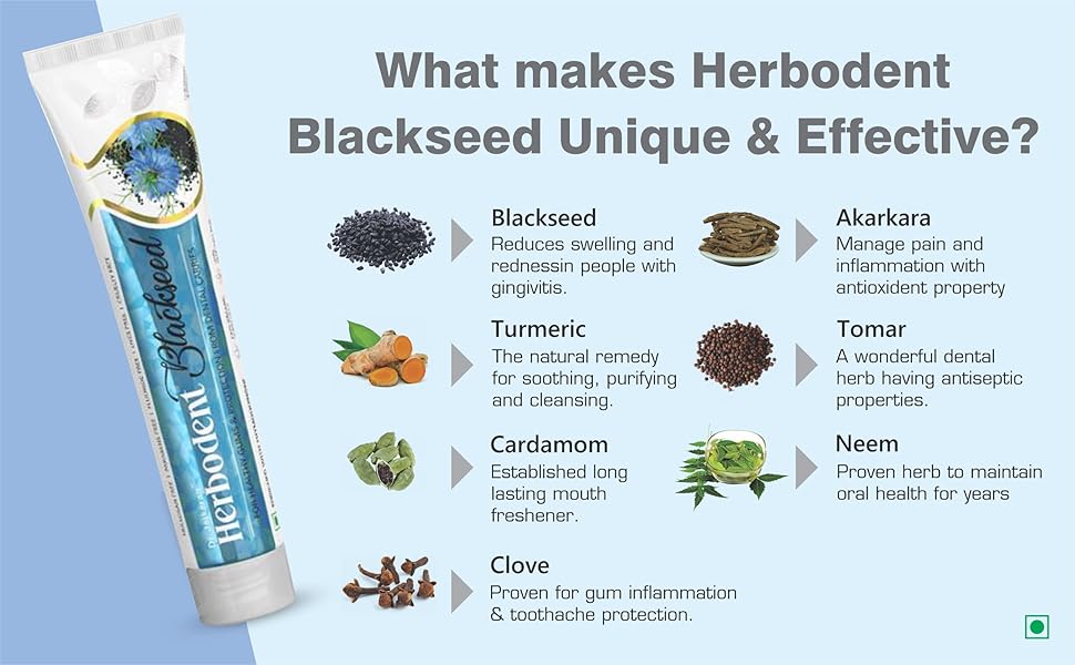 Herbodent Blackseed 6.53oz (185g) Pack of 72