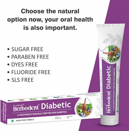 Herbodent® Diabetic Toothpaste- 3.53 oz Pack of 72 | Toothpaste Specially Crafted for Diabetics
