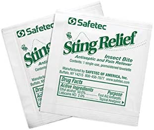 Safetec Sting Relief Wipe (48/Box)