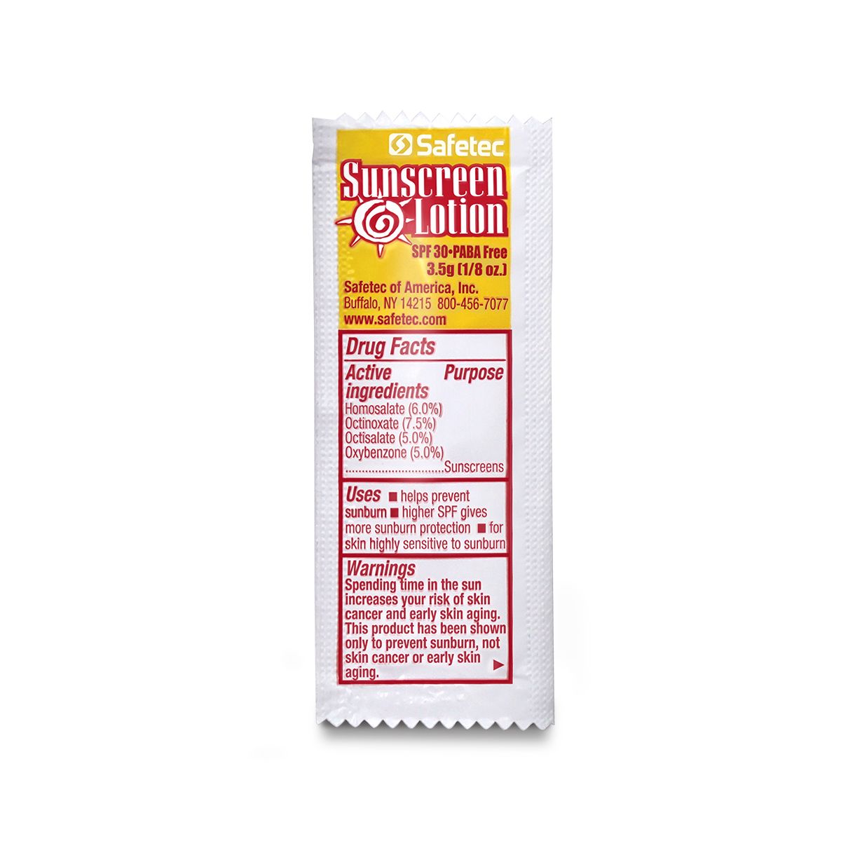 Safetec Sunscreen Lotion 3.5 Gram Packets