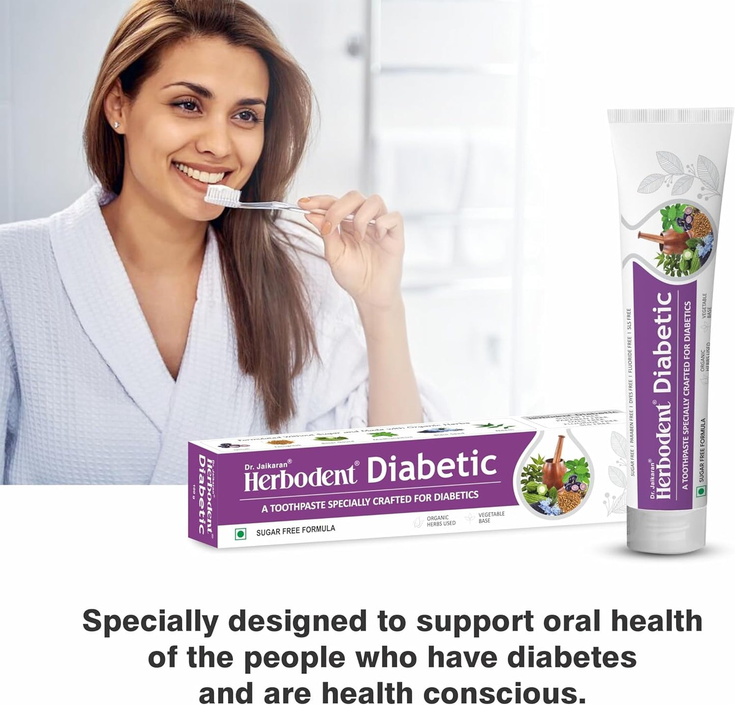 Herbodent® Diabetic Toothpaste- 3.53 oz Pack of 72 | Toothpaste Specially Crafted for Diabetics