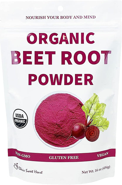 Organic Beet Root Powder (1 LB) by Chérie Sweet Heart, Raw & Non-GMO