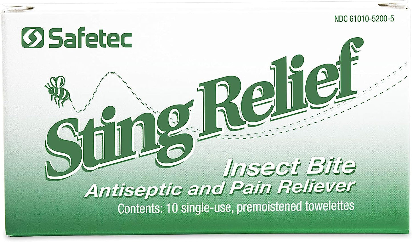 Safetec Sting Relief Wipe (48/Box)