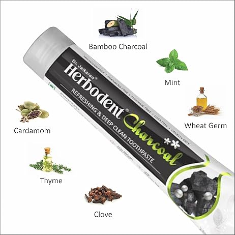 Herbodent Charcoal 6.53oz (185g) Pack of 72