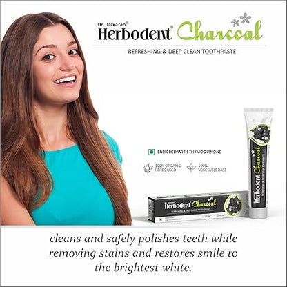 Herbodent Charcoal 6.53oz (185g) Pack of 72
