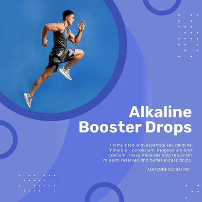Alkazone Make Your Own Alkaline Water - Clear 1.25 fl oz bottle with pH booster drops. Experience the power of alkaline hydration on the go