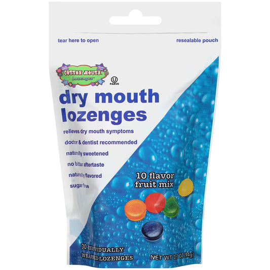 Cotton Mouth Lozenges Fruit Mix Bag 3.3 Ounce (Pack of 2)