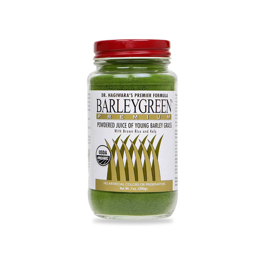 Dr. Hagiwara's BarleyGreen Premium with Kelp - Barley Grass Juice Powder Formula (200 Grams)