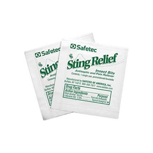 Safetec Sting Relief Wipe (48/Box)