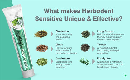 Herbodent Sensitive 6.53oz (185g) Pack of 72