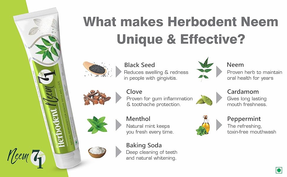 Herbodent Neem 6.53oz (185g) Pack of 72