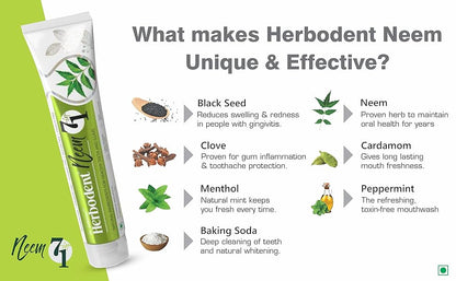 Herbodent Neem 6.53oz (185g) Pack of 72
